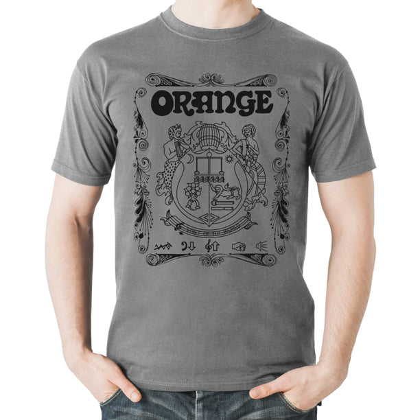 Orange Crest T-Shirt in grey, XL. Official Orange branded merchandise featuring the Orange crest design.