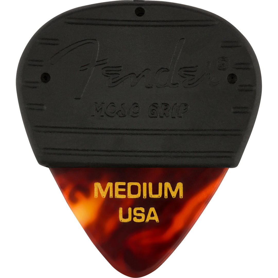 Fender Guitar Picks Mojo Grip Picks w/ Celluloid Pick (3-Pack) Medium - Tortoiseshell