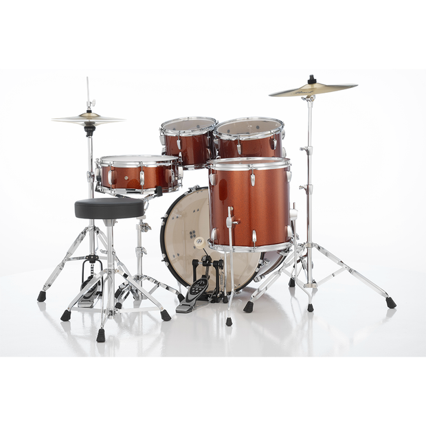 Pearl RS525SCC RoadShow Series 5-Piece Kit W/ Hardware & Cymbals #749 Burnt Orange Sparkle