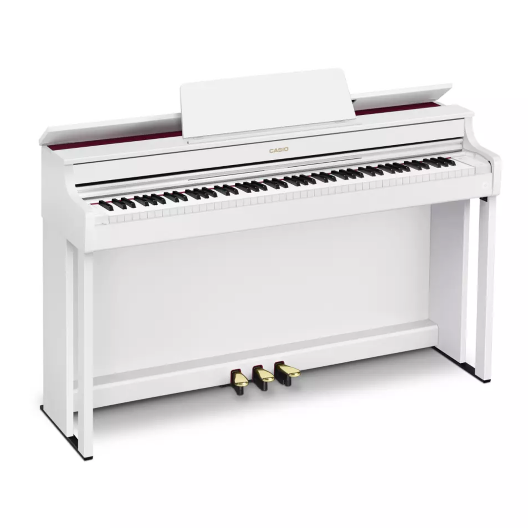 Casio AP-300WE Celviano 88-Key Digital Piano with Cabinet and Bench - White