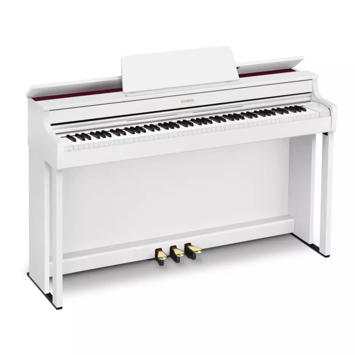 Casio AP-300WE Celviano 88-Key Digital Piano with Cabinet and Bench - White