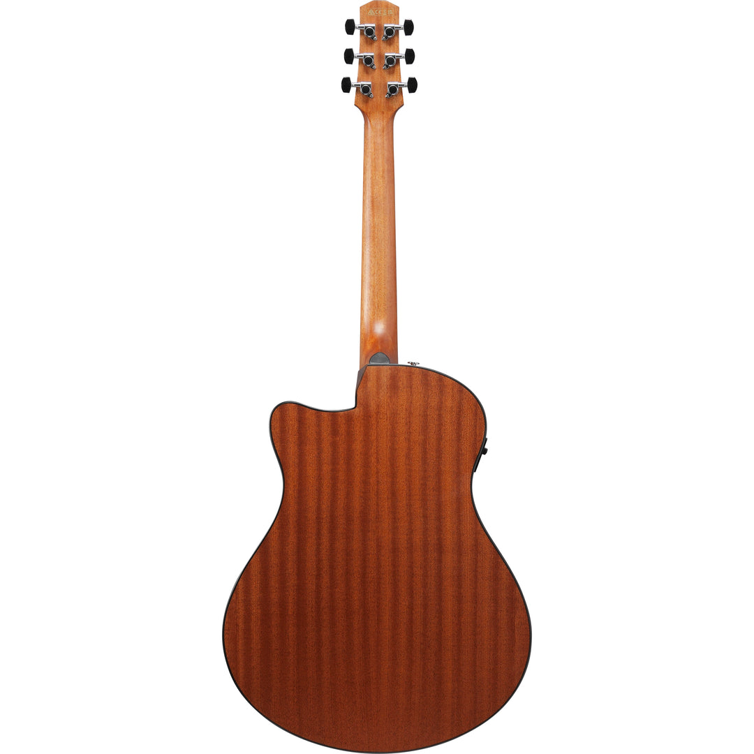 Ibanez AAM50CESBO Acoustic/Electric Guitar - Sapphire Blue Burst Open Pore Top, Natural Open Pore Back and Sides