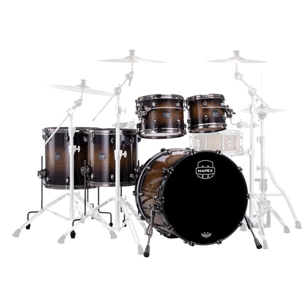 Mapex Saturn Evolution 5-Piece Shell Pack (22,10,12,14,16) - Exotic Night Forest Burst