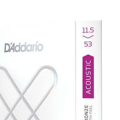 D'Addario XSAPB11553 XS Phosphor Bronze Coated Acoustic Guitar Strings Custom Light Plus - .0115-.053