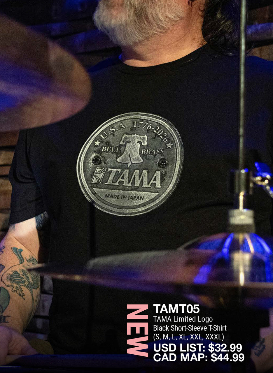 TAMT05S- Tama Limited Logo Black Short Sleeve T Shirt- Small