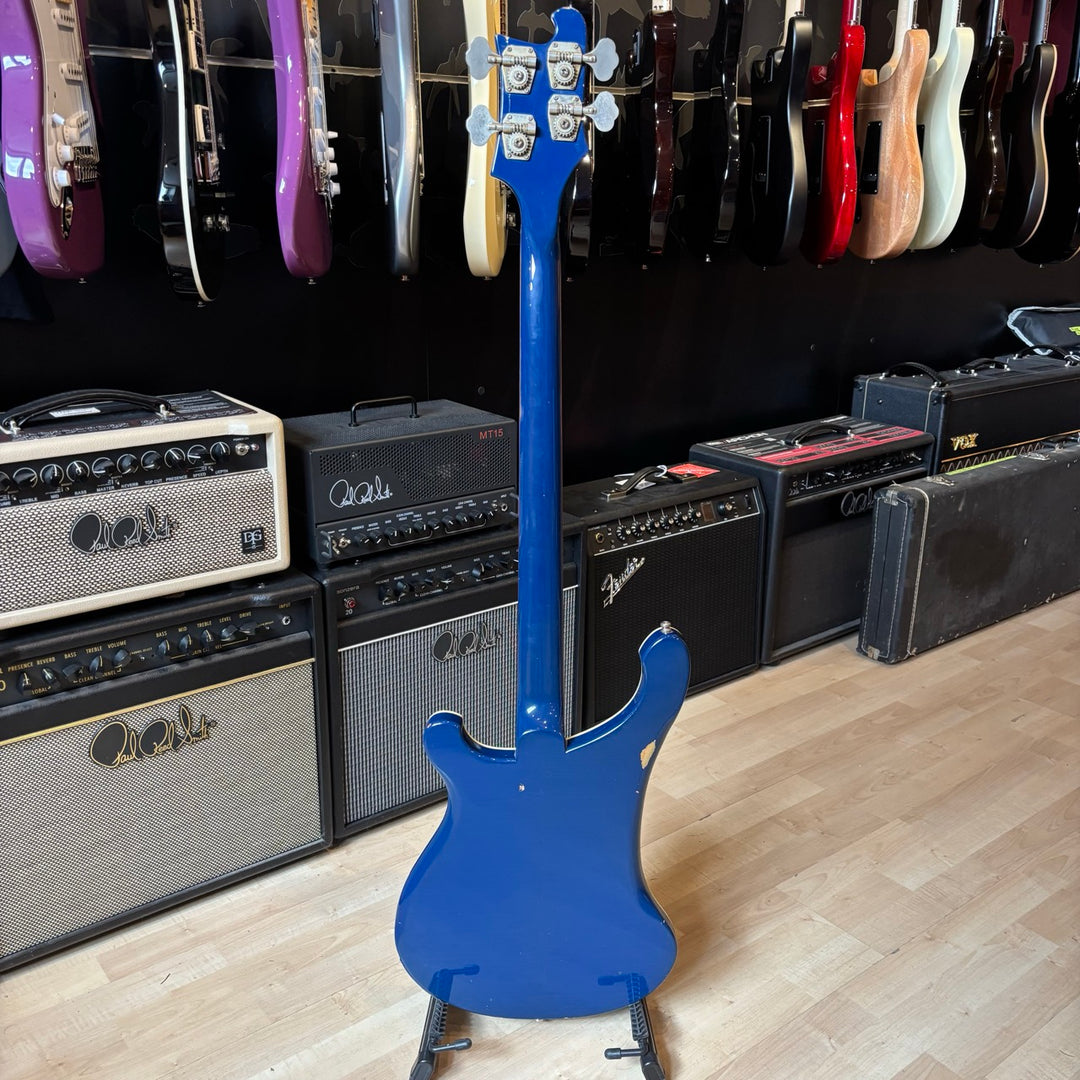 Rickenbacker 4001 Bass w/ Aftermarket HD Case ( Azure Glo Blue - 1977 ) - USED