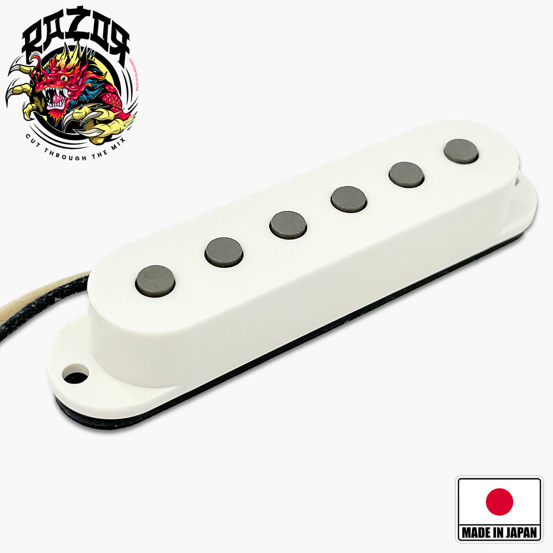 Allparts RZR-10051 Razor® Buraddo mūn Blood Moon Pickup for Stratocaster® - White