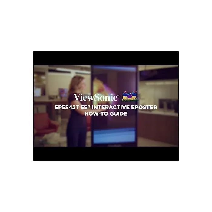 ViewSonic EP5542T  55" Interactive ePoster, 3840x2160, 450 cd/m², 16/7, USB Playback, Optional Cloud CMS, USB 2.0 x3, HDMI x3, DP x1, VGA x1, Black