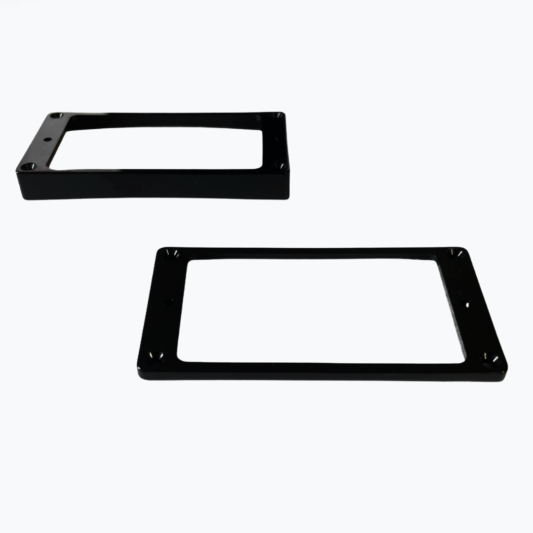 Allparts PC-0733 Curved Neck and Bridge Humbucking Pickup Ring Set Black