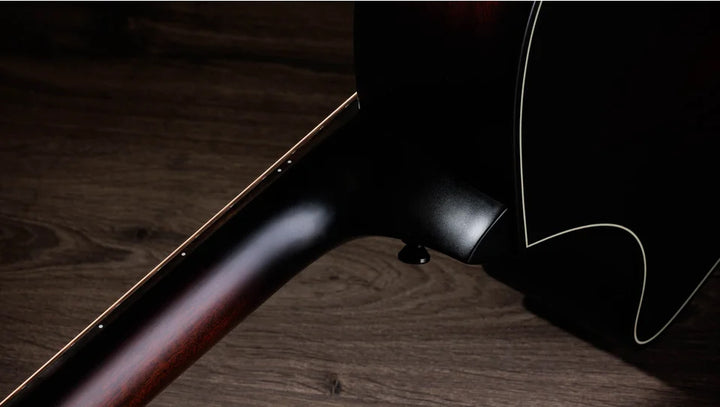 Overview

Solid sapele back and sides yield bold midrange voice
Mahogany top for warm, woody character
Scalloped V-Class bracing dramatically improves volume and sustain
Beveled armrest and cutaway offer seamless feel
Ships with Claria electronics and hardshell case