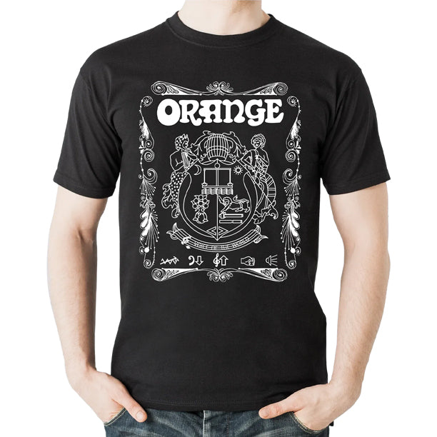 Orange Crest T-Shirt in black, Medium. Official Orange branded merchandise featuring the Orange crest design.