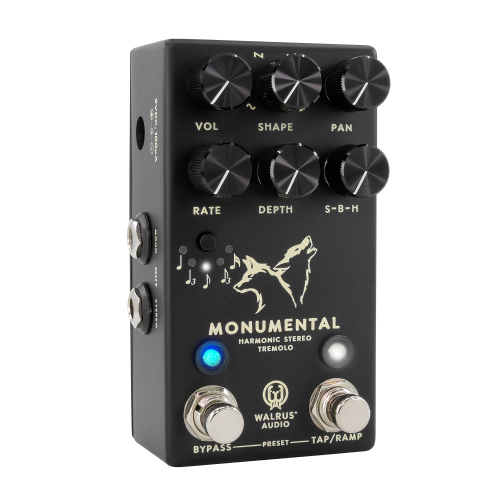Walrus Audio 900-1085BK Monumental Stereo Harmonic Tap Tremolo - Black