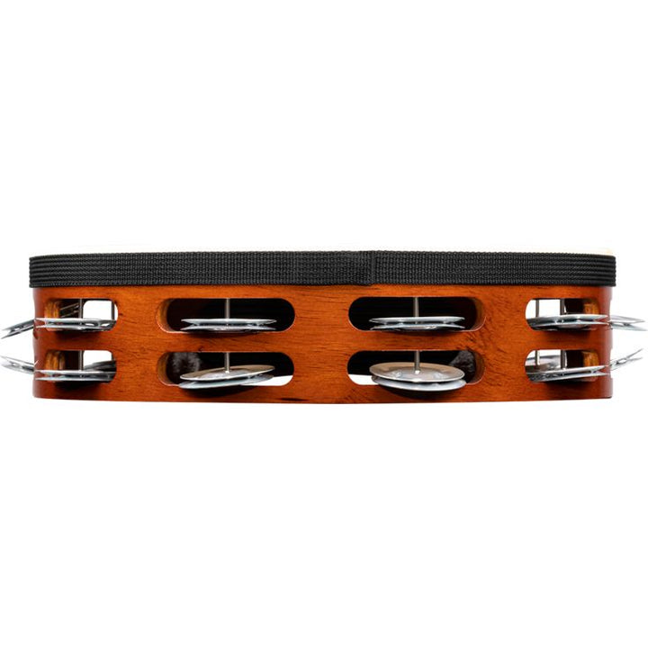 Meinl Percussion 10" Traditional Goatskin Wood Tambourine Dual row Antique Brown Aluminum jingles
