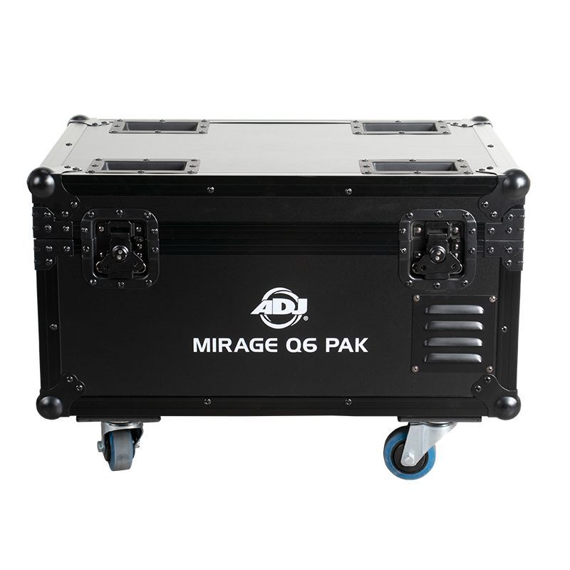 ADJ MIRAGE-Q6-PAK-BLACK 6 MIRAGE-Q6-IP Fixtures w/ Flight Case - Black
