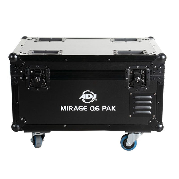 ADJ MIRAGE-Q6-PAK-BLACK 6 MIRAGE-Q6-IP Fixtures w/ Flight Case - Black