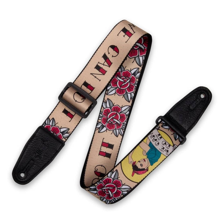 Levy's 2'' Printed Polyester Guitar Strap - Rosie the Riveter