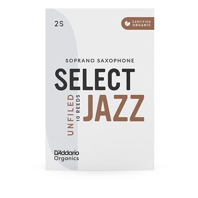 D'Addario Woodwinds ORRS10SSX2S Select Jazz, Soprano Saxophone - Unfiled, 2S, Box Of 10