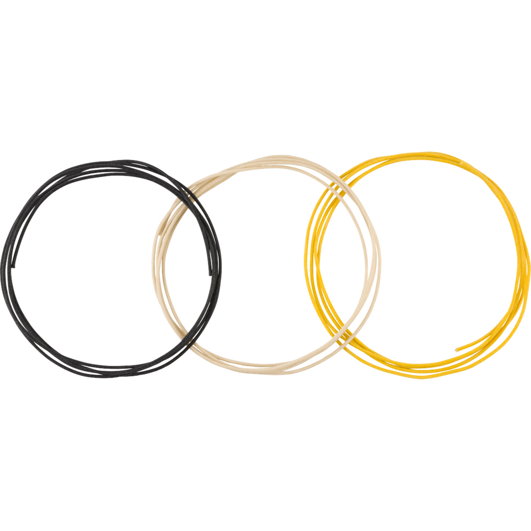 Fender Pure Vintage Cloth Wire -  22 AWG -  5′ Black -  White -  Yellow