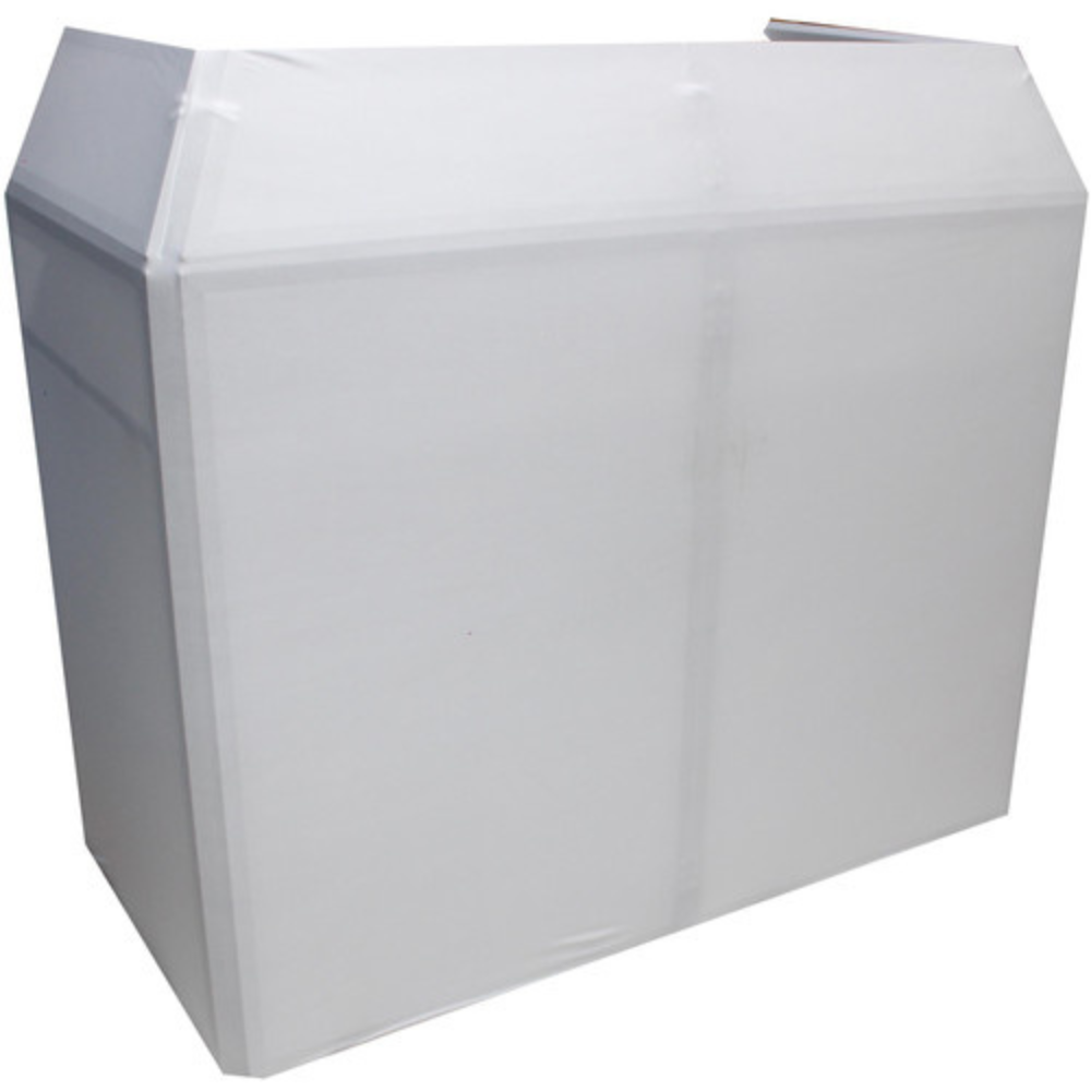 ProX XF-MESA MK2 DJ Facade Table Station includes White and Black Scrim