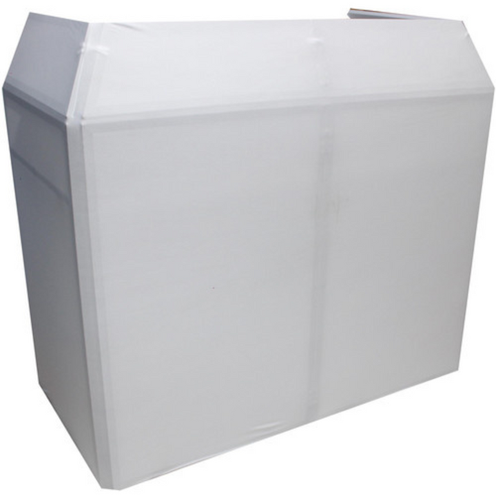 ProX XF-MESA MK2 DJ Facade Table Station includes White and Black Scrim