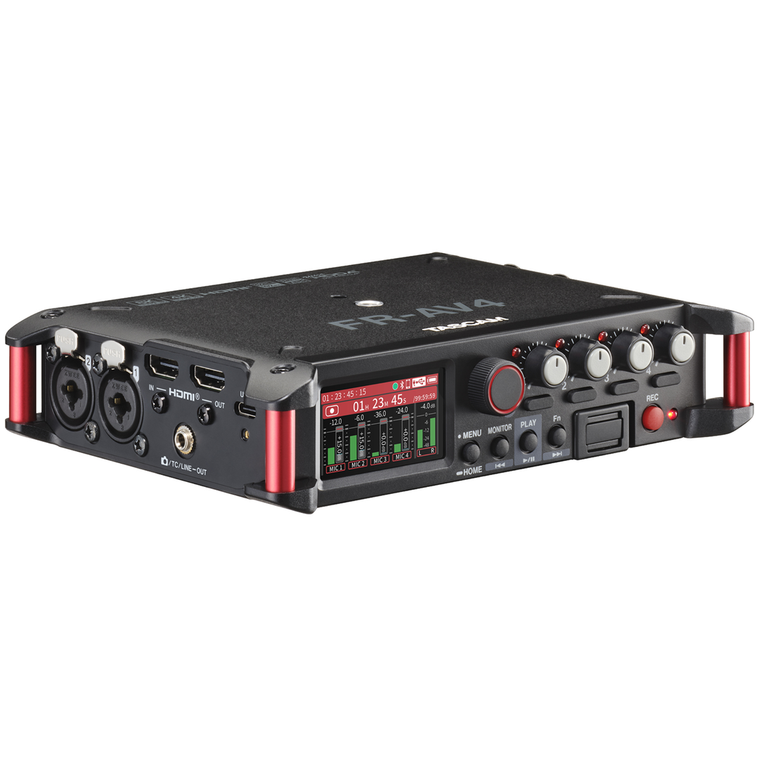 Tascam FR-AV4 32-Bit Float 4-ch Field Recorder with Mixer, Timecode Generator and HDMI Sync
