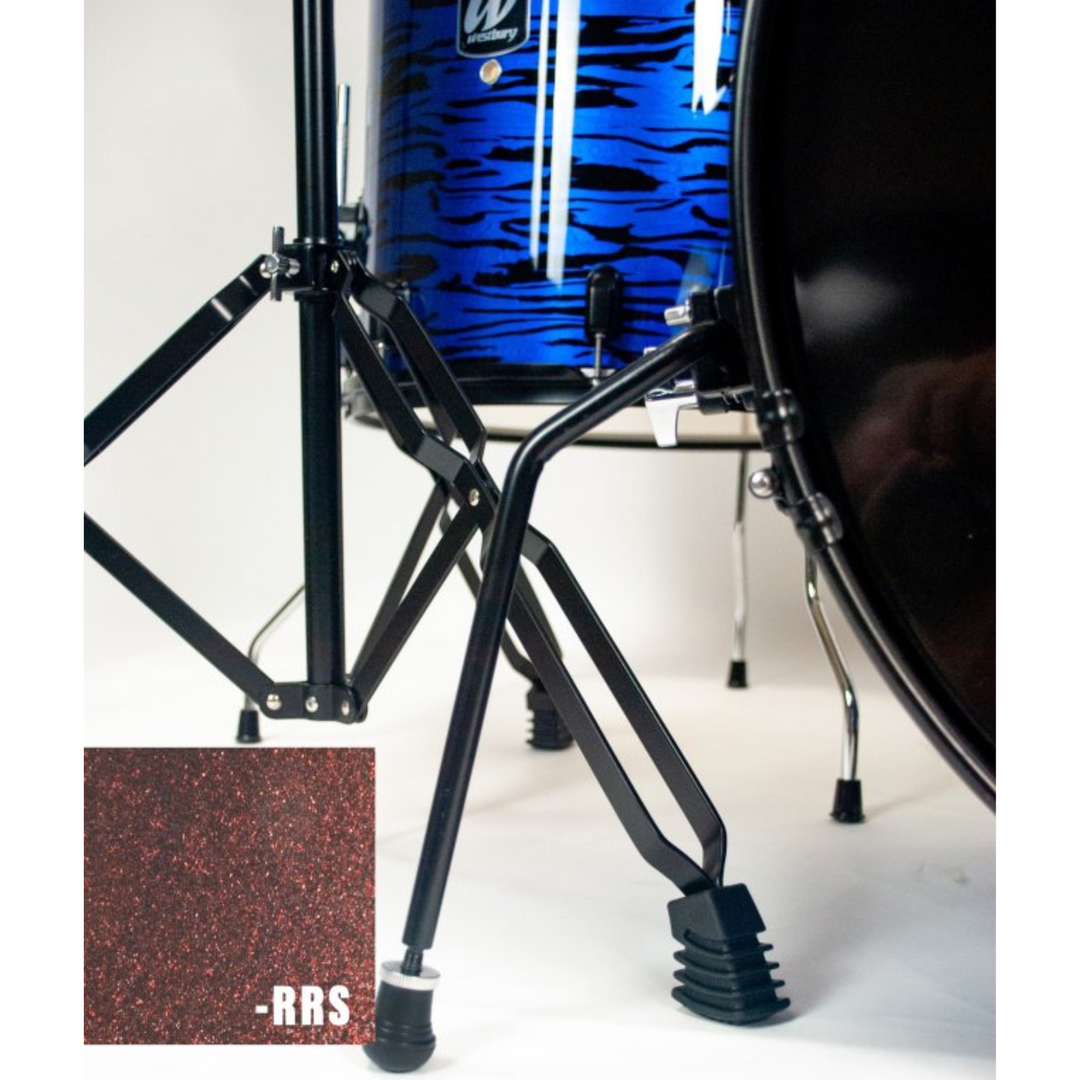 Westbury W465TC-RRS 400 Series 5-Piece Studio Acoustic Drum Kit with 20" Bass Drum & Throne - Ruby Red Sparkle