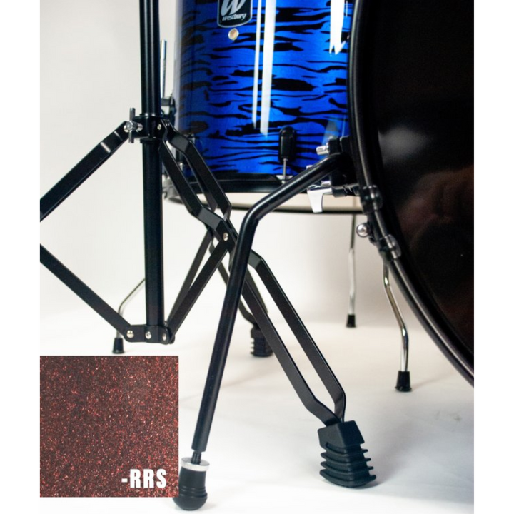 Westbury W465TC-RRS 400 Series 5-Piece Studio Acoustic Drum Kit with 20" Bass Drum & Throne - Ruby Red Sparkle