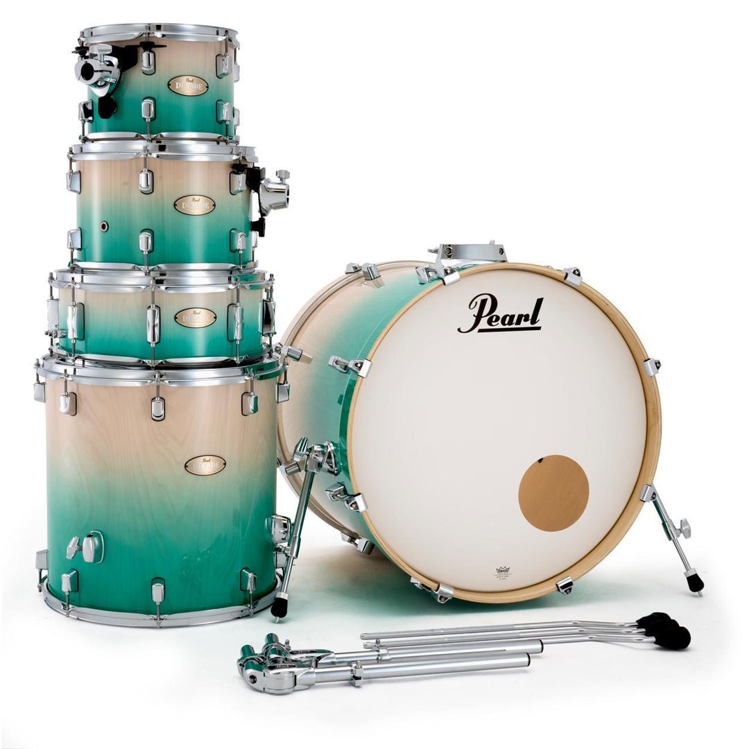 Pearl Decade Maple Artisan 5-Piece Shell Pack (22,10,12,16,SD) - White Beach Pine Fade