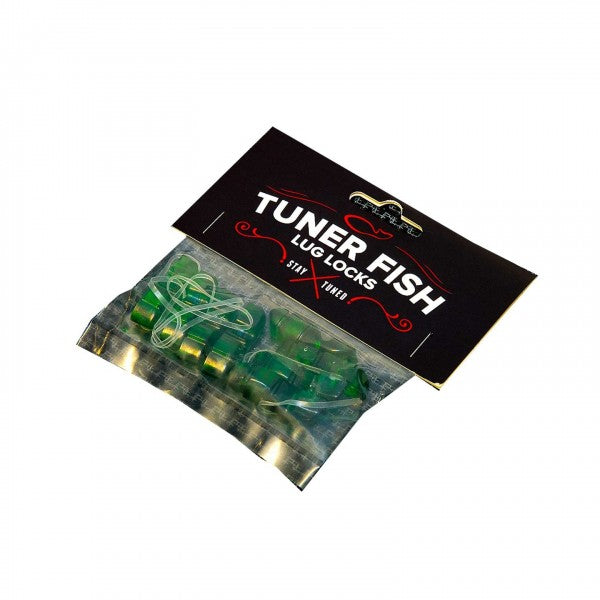 TFGR8- Tuner Fish Lug Locks- Green 8 Pack