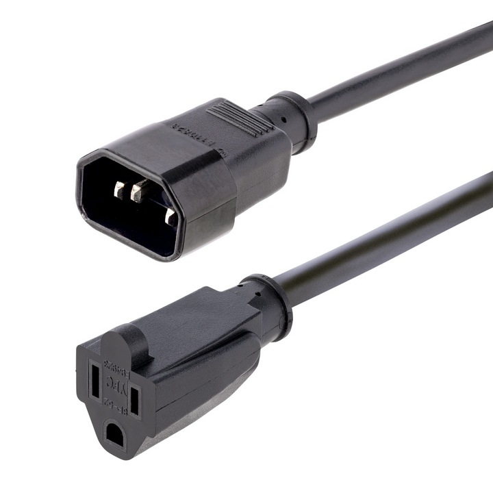 Startech PAC100 Power Cable - IEC 60320 C14 to NEMA 5-15 - 1ft