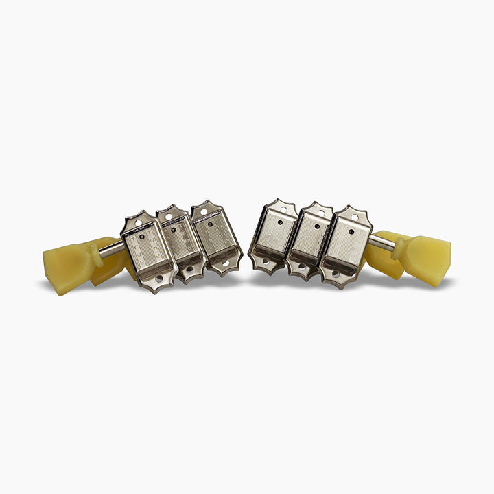 Allparts TK-7109-001 True Tune Vintage Style Tuners, 3x3, Nickel