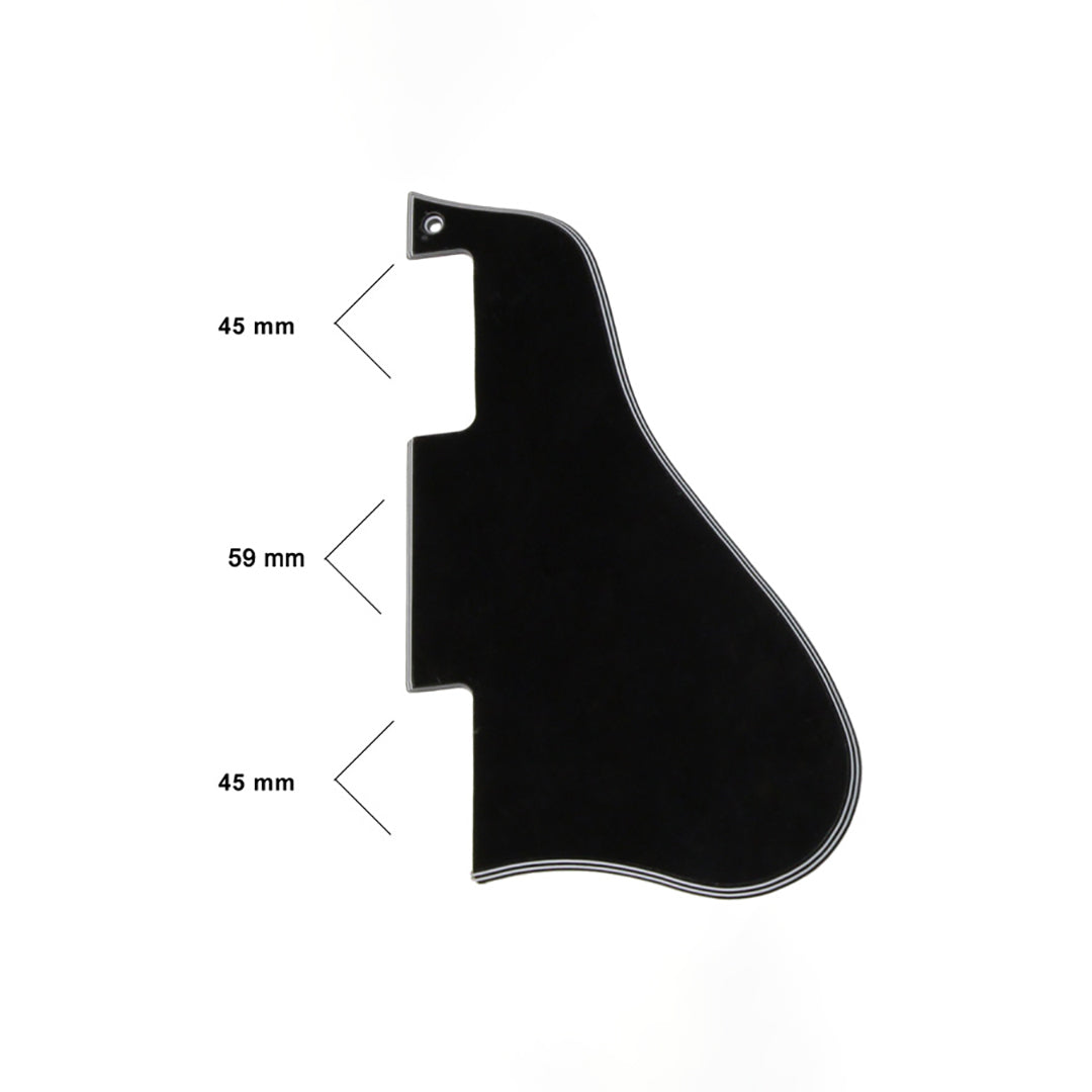 Allparts PG-0818 Short Pickguard for Gibson® ES-335® Black 5-ply (B/W/B/W/B)