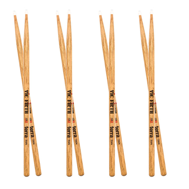 Vic Firth American Classic® P7ATN4PK Terra Series Drumsticks [Nylon Tip] - VALUE PACK x4