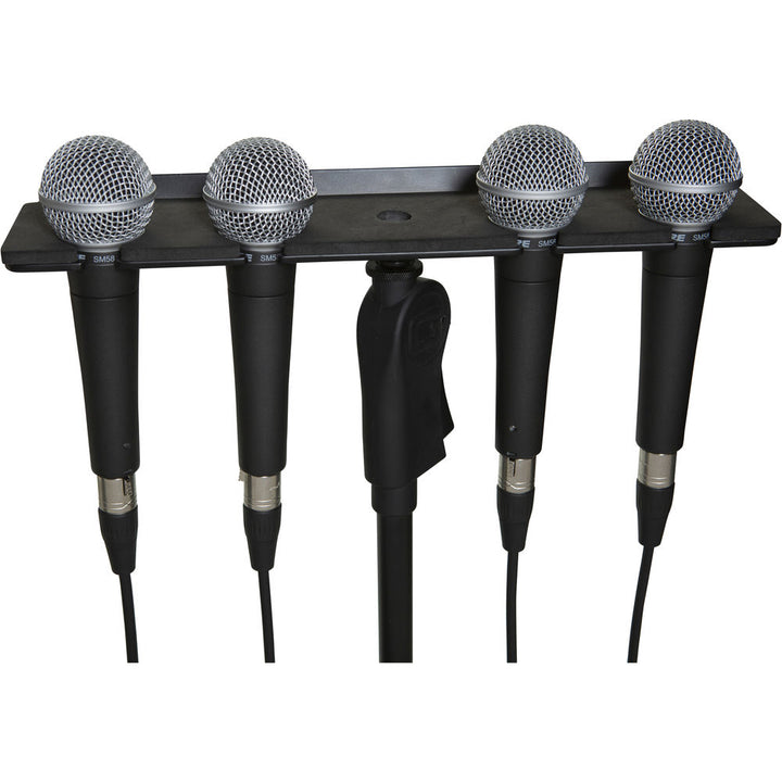 Gator Frameworks Multi Holder Stand-Mount Tray for 4 Handheld Microphones