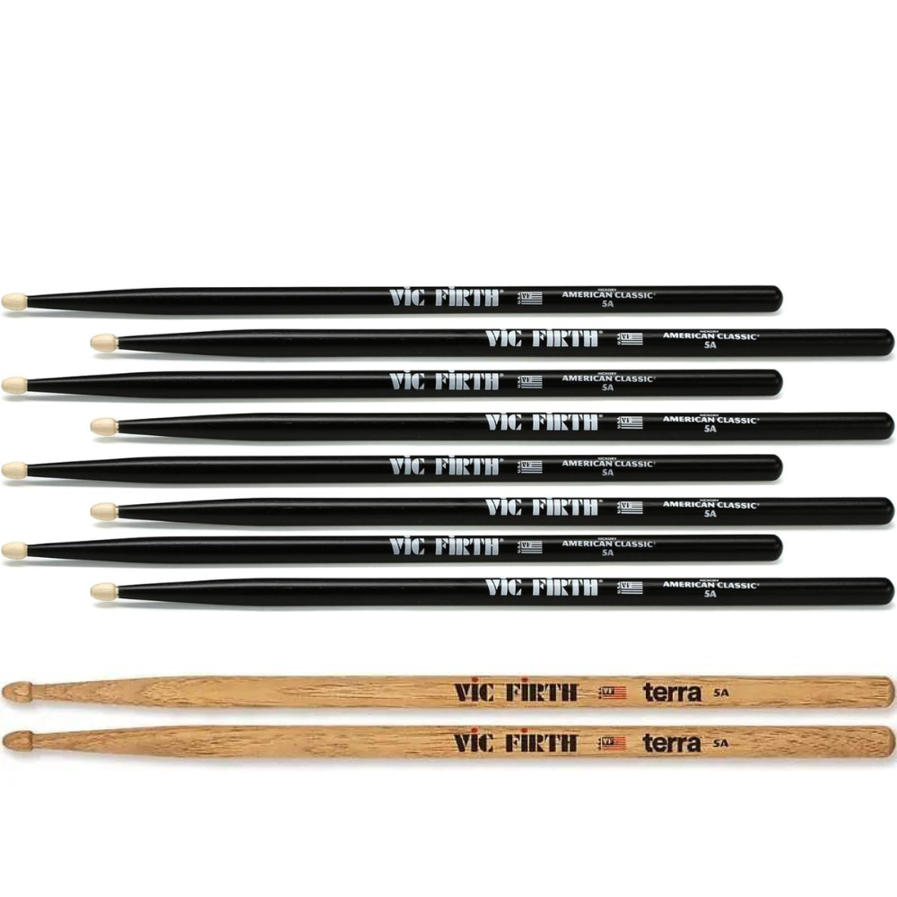 Vic Firth P5AB.3-5AT.1 Buy 3 Pair of 5AB, Get 1 Pair of 5AT Free