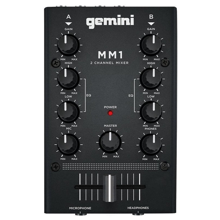 Gemini MM1 2-Channel Analog DJ Mixer
