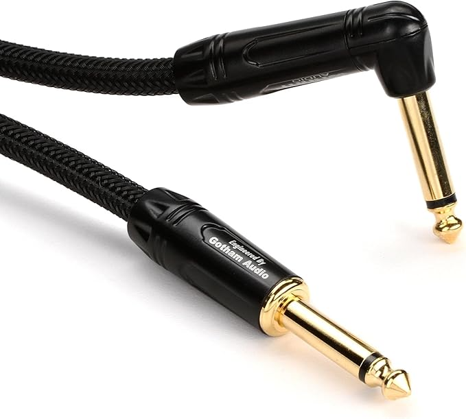 Warm Audio Prem-TS-1RT-18 Premier Series 1 End Right-Angle Instrument Cable 18' (5.5 meters)