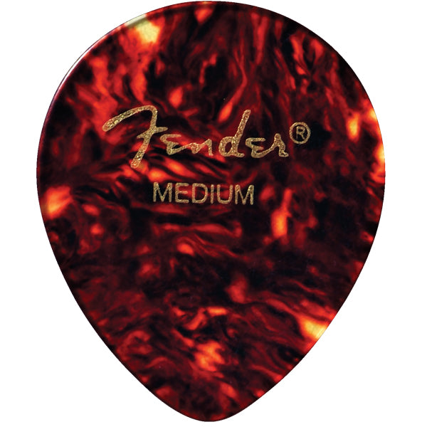 Fender Guitar Pick 347 Shape Classic Celluloid - Tortoise Shell - Heavy, 12-Count