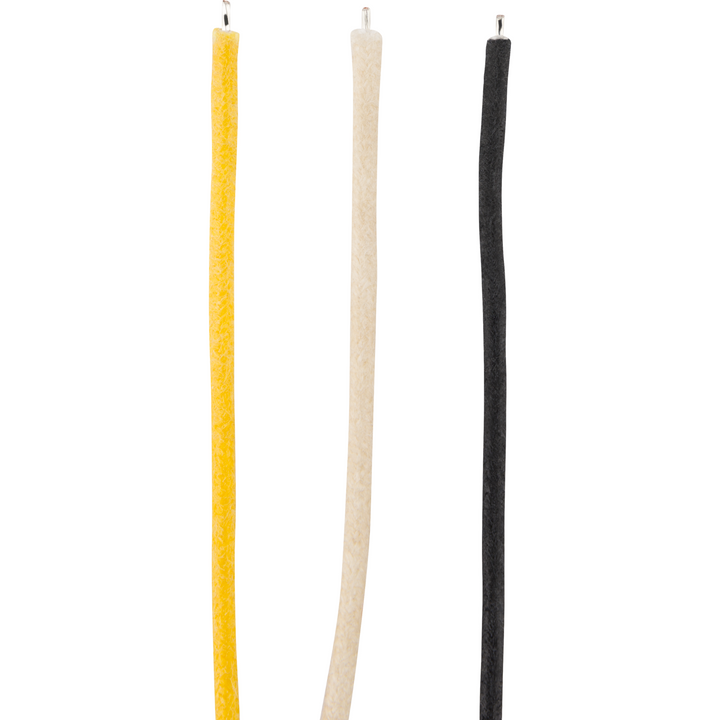 Fender Pure Vintage Cloth Wire -  22 AWG -  15′ Black -  White -  Yellow