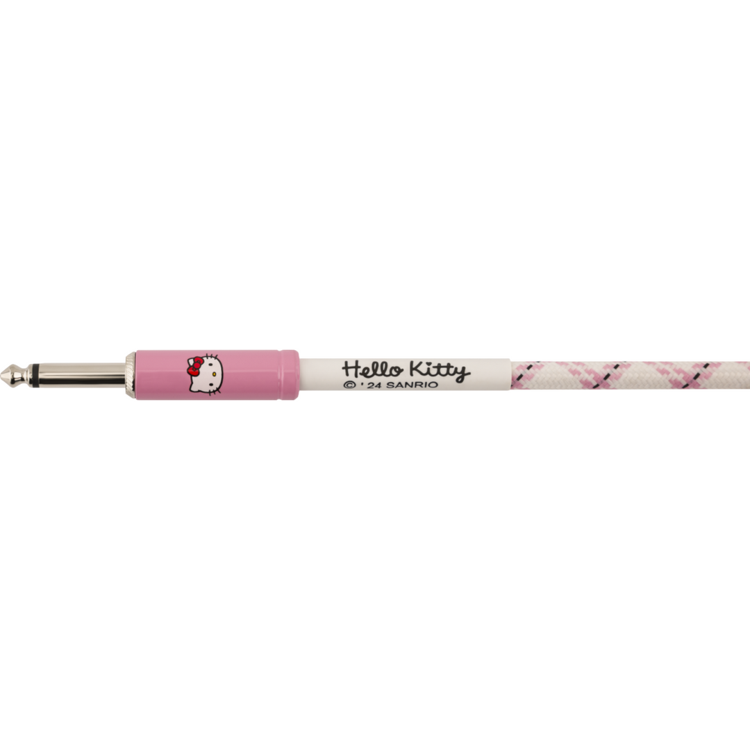 Fender ® x Hello Kitty® White/Pink Woven Cable -  10'