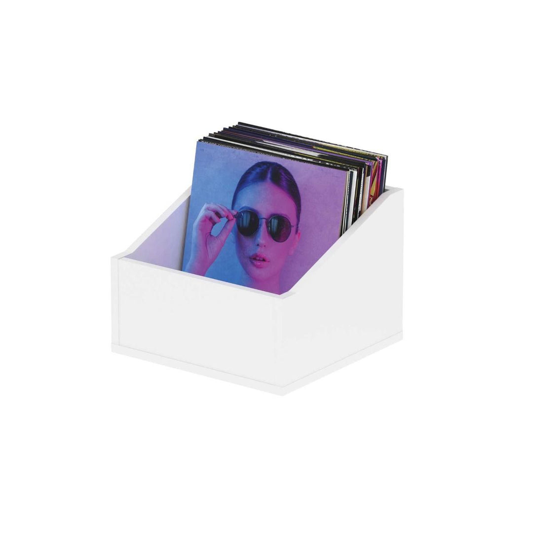Glorious Record Box Advanced 110 Vinyl Storage (Holds 110 Records) - White