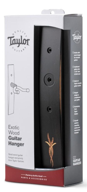 Taylor Guitar Hanger,Ebony,Bouquet Myrtlewood/Boxwood Inlay