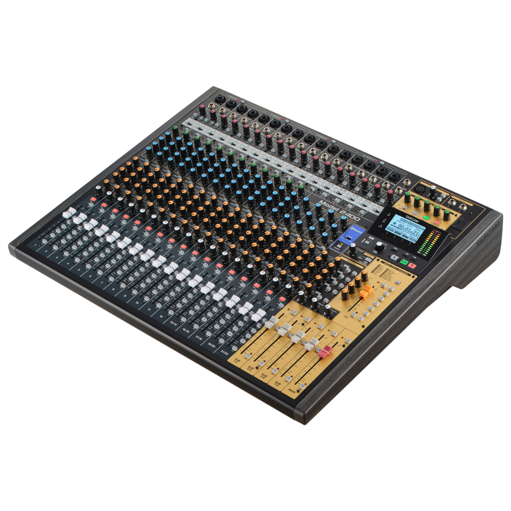 Tascam Model 2400 24-Track Flagship Analog Recording Console & Live Mixer w/ Audio Interface