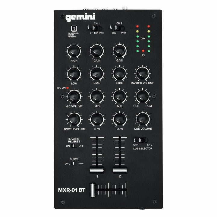 Gemini MXR-01BT 2-Channel Bluetooth DJ Mixer