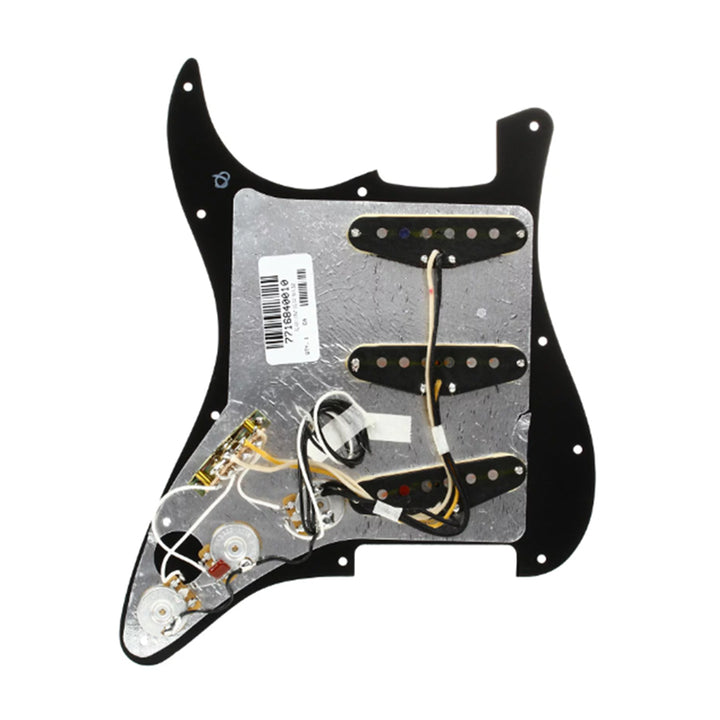 Fender Pre-Wired Strat Pickguard, Custom Shop Fat 50's SSS - Black