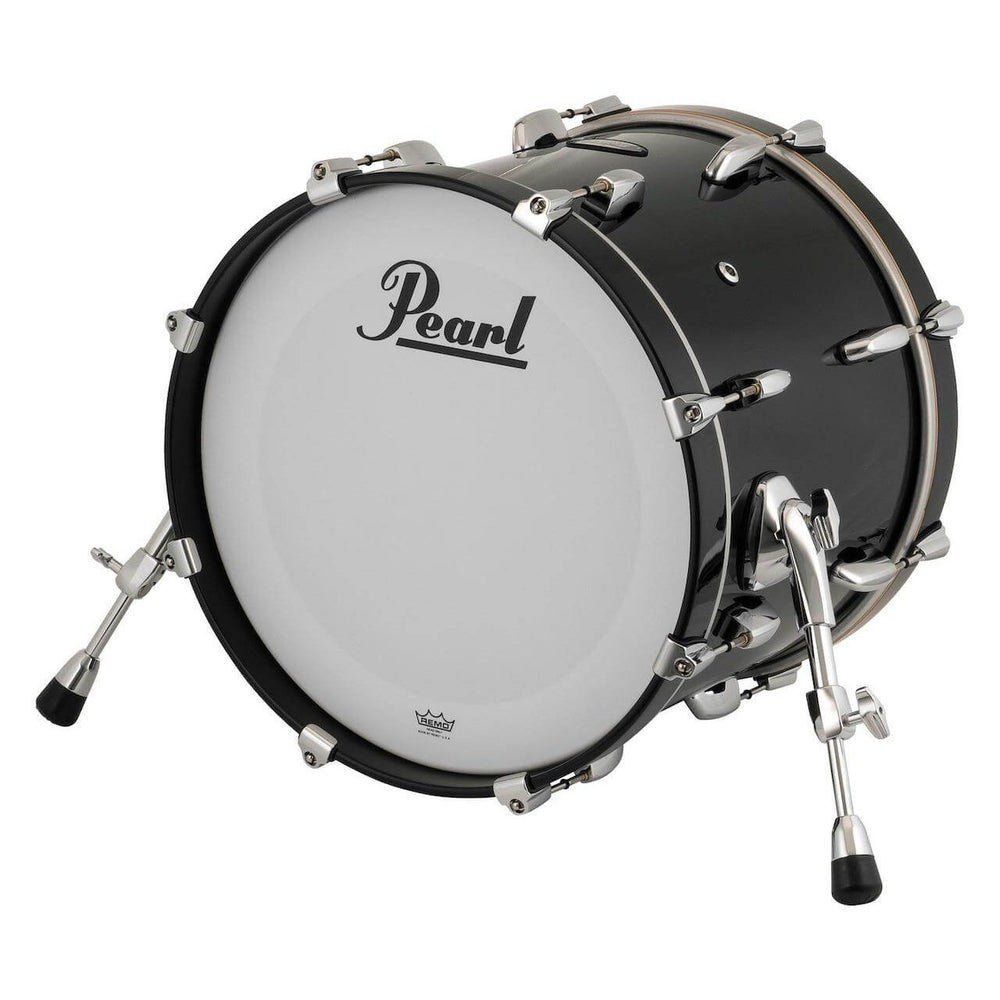 Pearl Masters Maple Reserve Series Mrv1814bb 18x14 Bass Drum Hardware W/ Double Tom Mount Bracket (bb300) Black Nickle