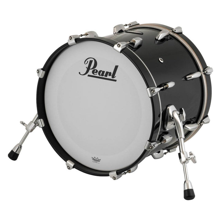 Pearl Masters Maple Reserve Series Mrv1814bb 18x14 Bass Drum Hardware W/ Double Tom Mount Bracket (bb300) Black Nickle