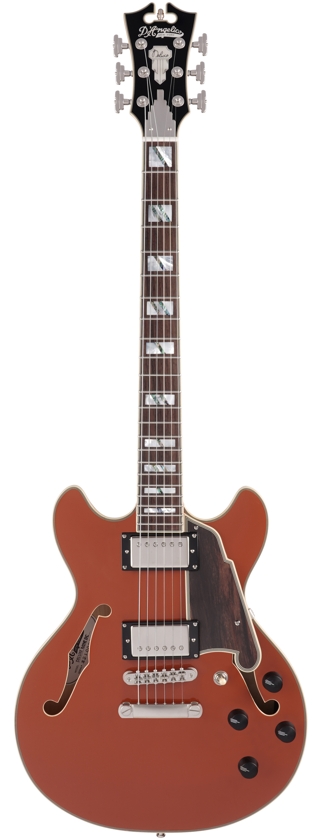 Dangelico Dadminidcrussns Mini Double Cutaway W/ Stop-bar Tailpiece Includes Deluxe Hardshell Case - Rust