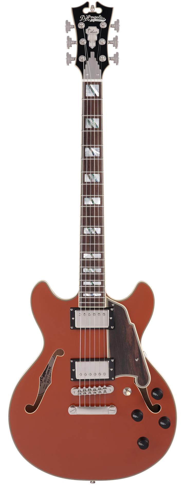 Dangelico Dadminidcrussns Mini Double Cutaway W/ Stop-bar Tailpiece Includes Deluxe Hardshell Case - Rust