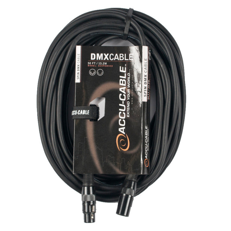 Accu-Cable Standard 5-Pin DMX Cable 50 Feet